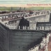 SALE 1910s Vintage Postcard: Sailors Visting Gatun Locks, Panama Canal.
