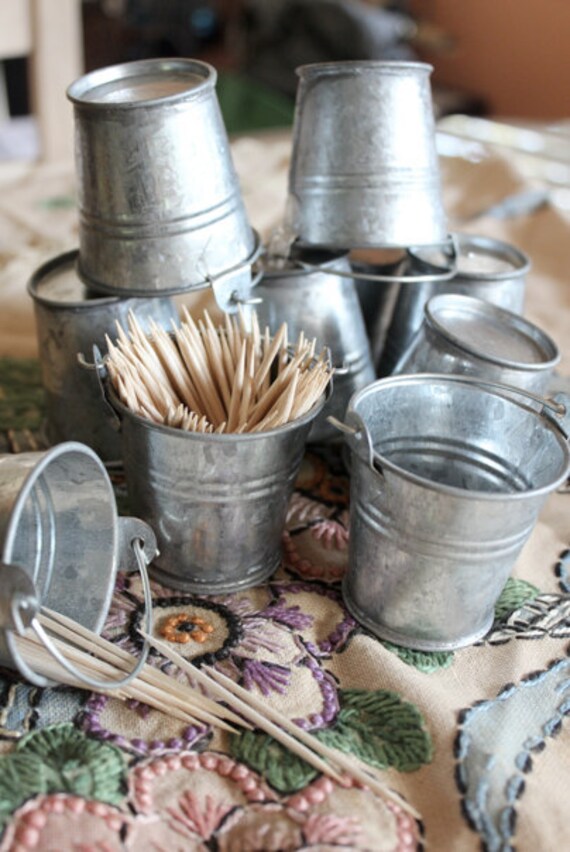 Items similar to Set of 100 Adorable Rustic Primitive Style Silver Mini