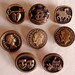 Vintage 1950s Metal Novelty Buttons