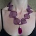Purple Titanium Necklace w Fuchsia Agate