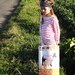 Lonesome Horse screen printed tote. Orange. (Large).