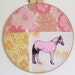 Lonesome Horse screen printed picture. (Bright pink and orange).