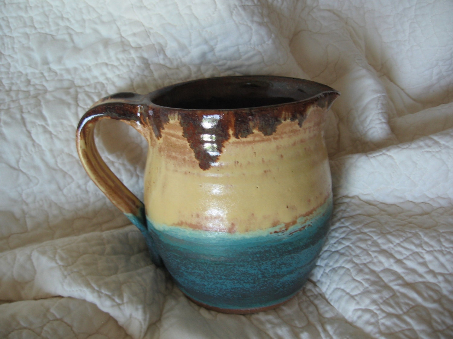 Hand Thrown Pottery Milk / Juice Pitcher