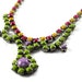 Vintage Hand Painted Pastel Necklace