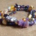 Purple Artisan Beaded Layered Bracelet
