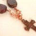 Copper Cross And Gemstone Necklace
