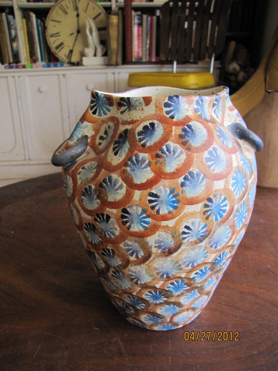 RARE Stunning Old Marked Italica ARS Hand Painted ITALY Vase