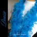 Curly Ostrich Feathers - DIY Make your own Curly Ostrich Puffs Clips - 12" (1Ft) feather strip - TURQUOISE