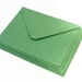 Forest green envelopes, handmade paper, recycled, deckle edge, A2 size, set of 10