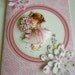 girls card, pink card,beads card, special occasion card, daughter card, mothers card, pink pearls, white pearls, with love