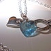 Heart charm Swarovski silver necklace