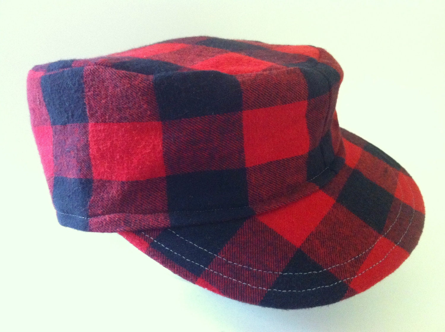 FREE SHIPPING Reversible Red and Black Lumberjack Hat