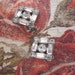 Vintage Huge Emerald Cut and Round Rhinestone Square Earrings, Bridal Earrings, Wedding, Engagement