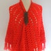 SALE TODAY ONLY Vintage 70s Crochet Shawl with Fringe