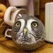 Great Grey Owl Rock OOAK Hand Painted Sculpture