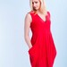 Red sleeveless summer tunic