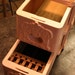 Pink Sewing Machine Drawers - Antique Oak Storage Boxes