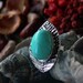 Turqouise Ring Adjustable Tibetan Silver
