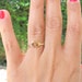 Heart gold ring, Size 5, 14K gold filled, gold stacking ring, statement ring, mother daughter ring, delicate gold ring, simple ring