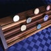 Display rack for military challenge coins in YOUR CHOICE of four woods - Customizable