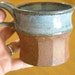 Hand thrown mug cup blue earth tone