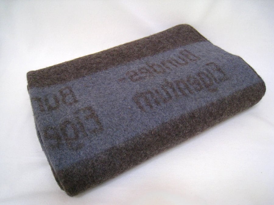 Vintage German Military Wool Blanket RARE by aporcelainpigeon