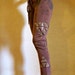 Vision leggings, Women pants, with gold patch and cut out