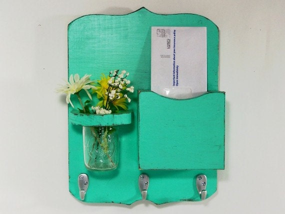 mail organizer shabby chic floral vase mail holder key mail organizer shabby chic floral vase mail holder key