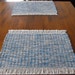 Handwoven Placemats in Blue and Cream - Two (2)