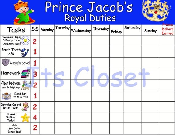 Chore Chart Reward System