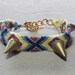 SALE large 4 golden spiked friendship bracelet