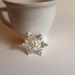Vintage Sarah Coventry Crystal rhinestone brooch snowflake silver pin 60s winter wedding