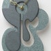 Unique Modern Wall Clock Hand Painted Textured Metallic Moss Green Finish