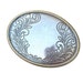 Vintage unisex etched silver belt buckle with room for creativity and engraving