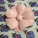 1960's Enamel Brooch Mod Pink Flower