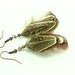 Natural Feather Earrings - Copper Brown feather earrings - Copper earrings -