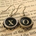 Custom Vintage Typewriter Earrings your choice of letters