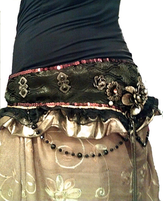 Gothic Steampunk Belly Dance Belt By Aliceboutiquestore On Etsy 8233