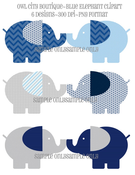clip art blue elephant - photo #40