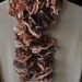 Ruffled knit scarf