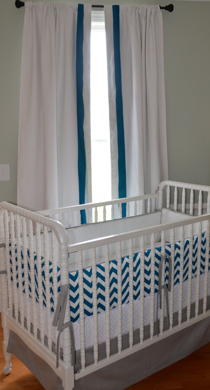 Custom Crib Set Includes Bumper Crib Skirt & Minky Sheet