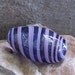 Handblown Dichroic Glass Spiral Bead with Color Stripes