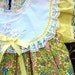 Vintage Polka Dot Heaven Green and Yellow Pretty Infant Dress