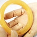 Butterscotch Bakelite Bangle with Transparent Apple Juice Swirl - 1930s to 1940s