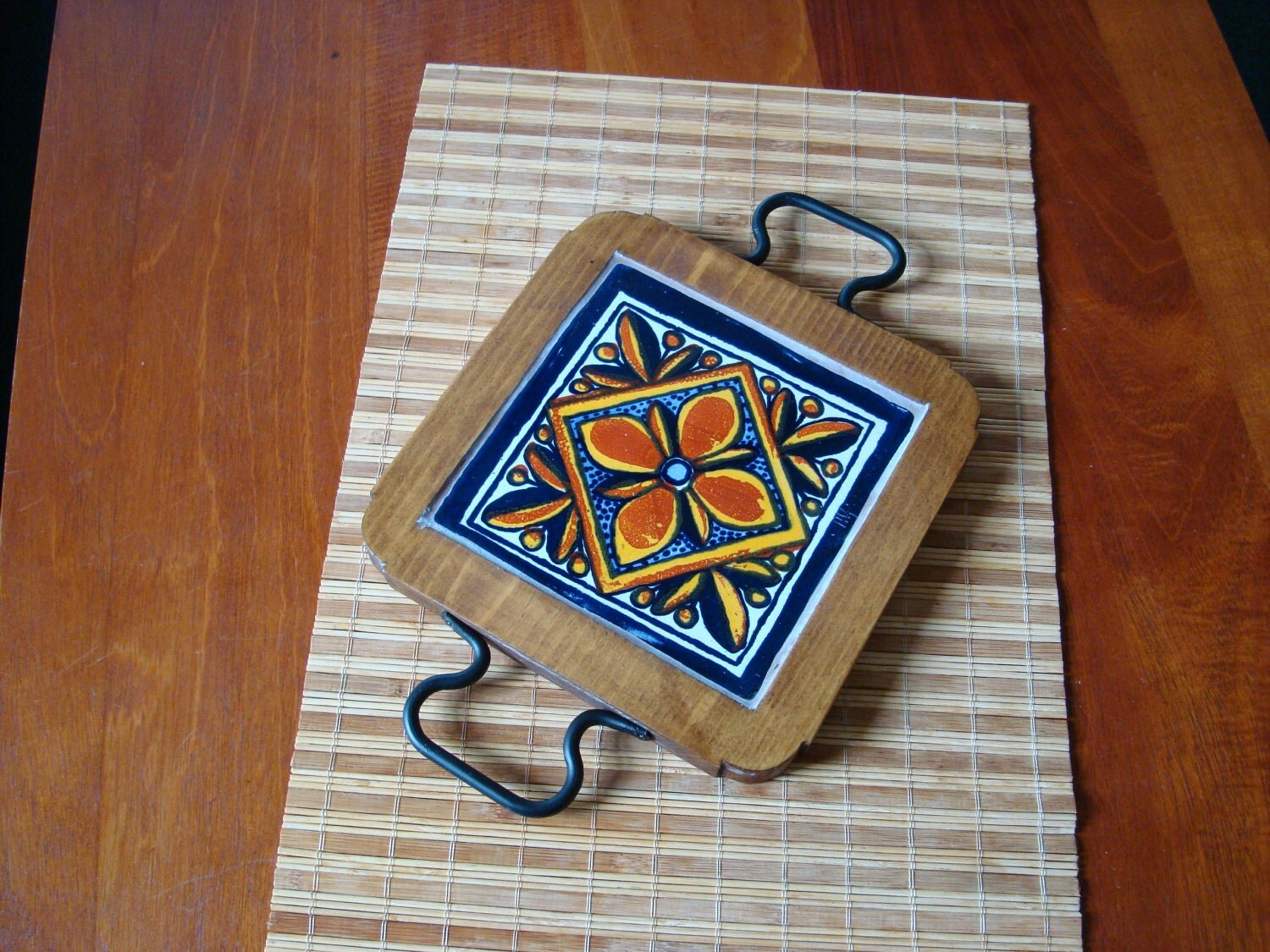 Ceramic tile trivet by pisanodesign on Etsy