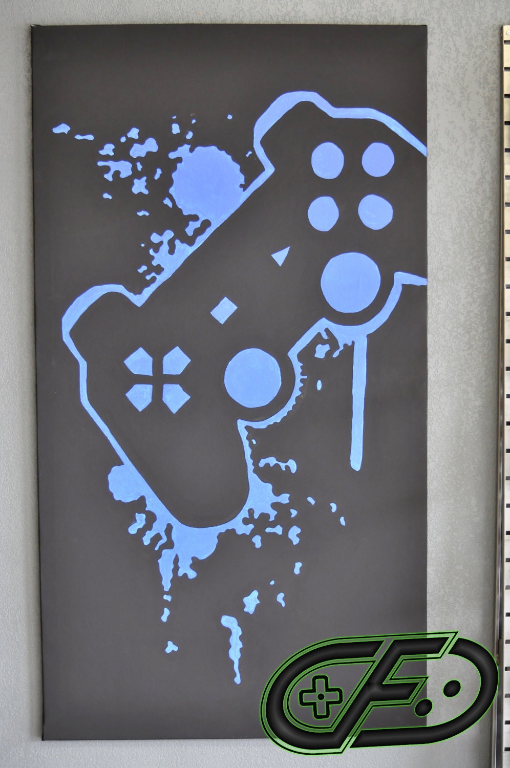 Playstation 3 Video Game Room Painting by ControlFreakGameArt