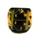 Vintage Celluloid Bakelite Folk Art Prison Ring (Size 7)