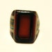 Vintage Celluloid Bakelite Folk Art Prison Ring (Size 7-1/2)