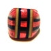 Vintage Celluloid Bakelite Folk Art Prison Ring (Size 7-1/2)