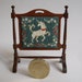 1:12 scale Dolls' house KIT fire screen and Unicorn petitepoint